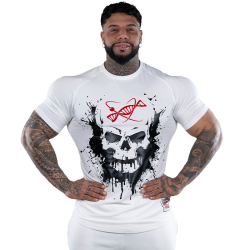 T-shirt blanc avec tête de mort